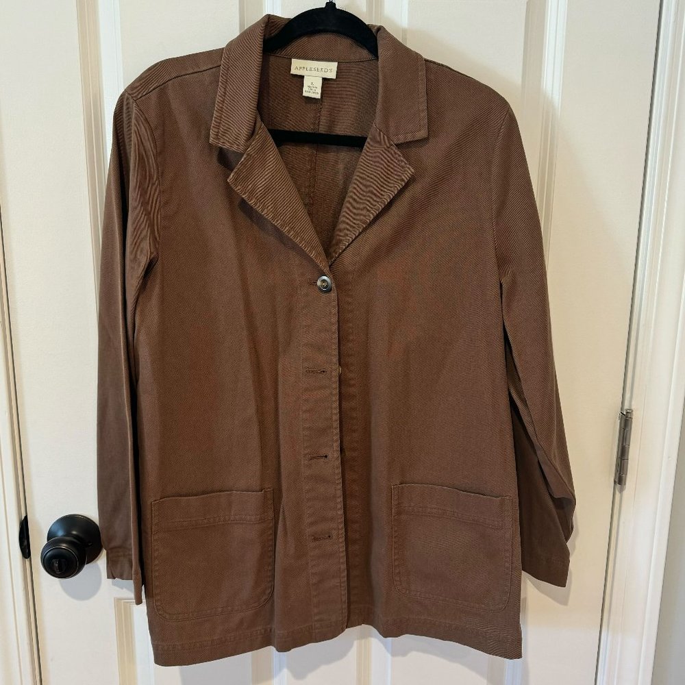 Appleseed's Brown‎ Utility Structured Jacket - Size Large